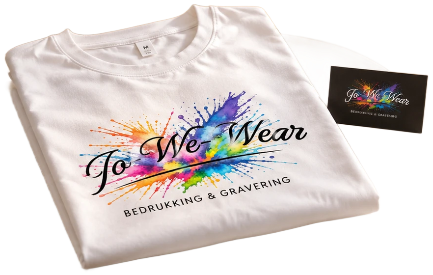 Gepersonaliseerd T-shirt met visitekaartje van JO WE WEAR