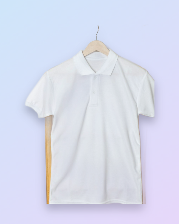 Wit poloshirt