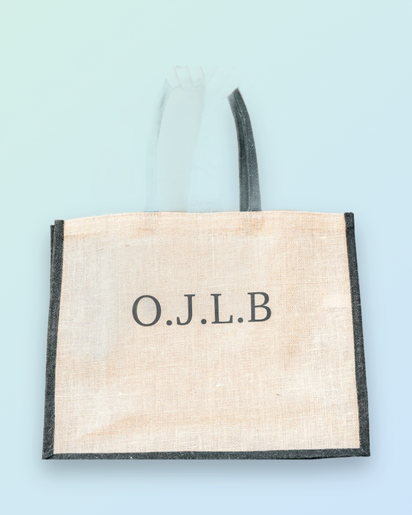 Jute tas met initialen